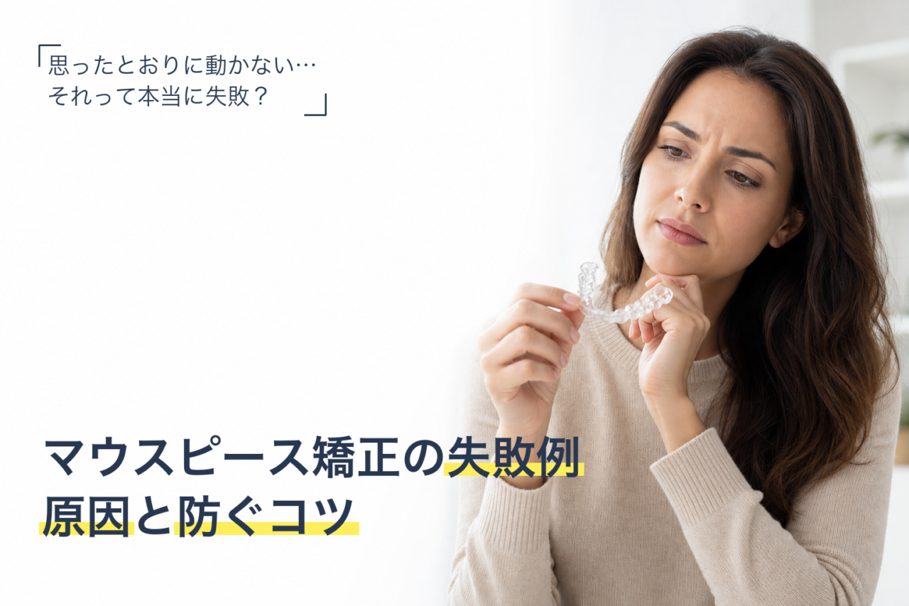 マウスピース矯正の失敗例とよくある原因・防ぐためのポイントを解説