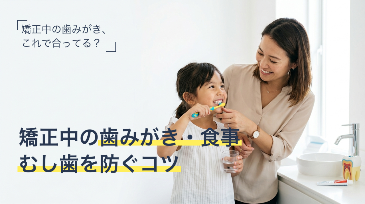 子どもの矯正中の歯みがきと食事の注意点