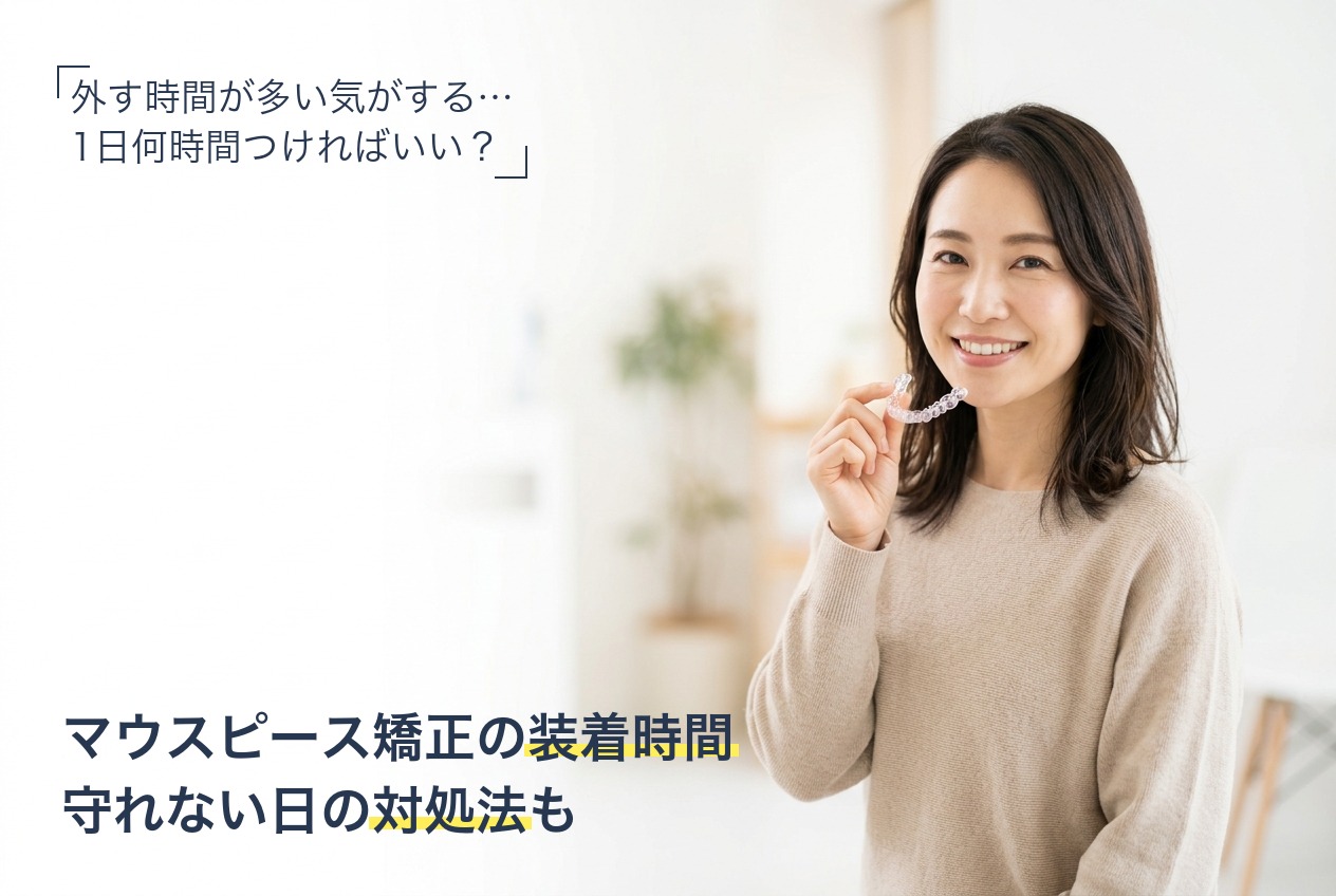 マウスピース矯正の装着時間の目安と守れない日の対処法