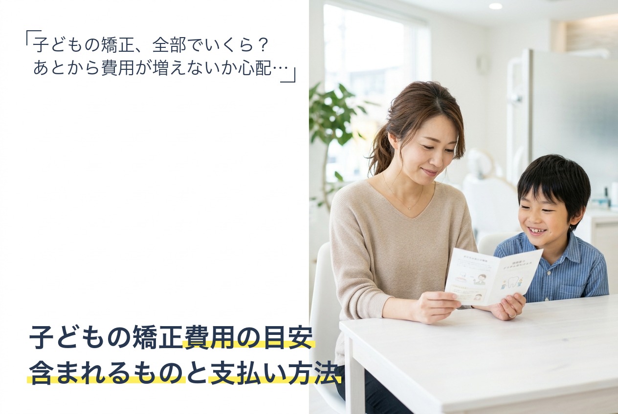 子どもの矯正費用の目安と支払い方法